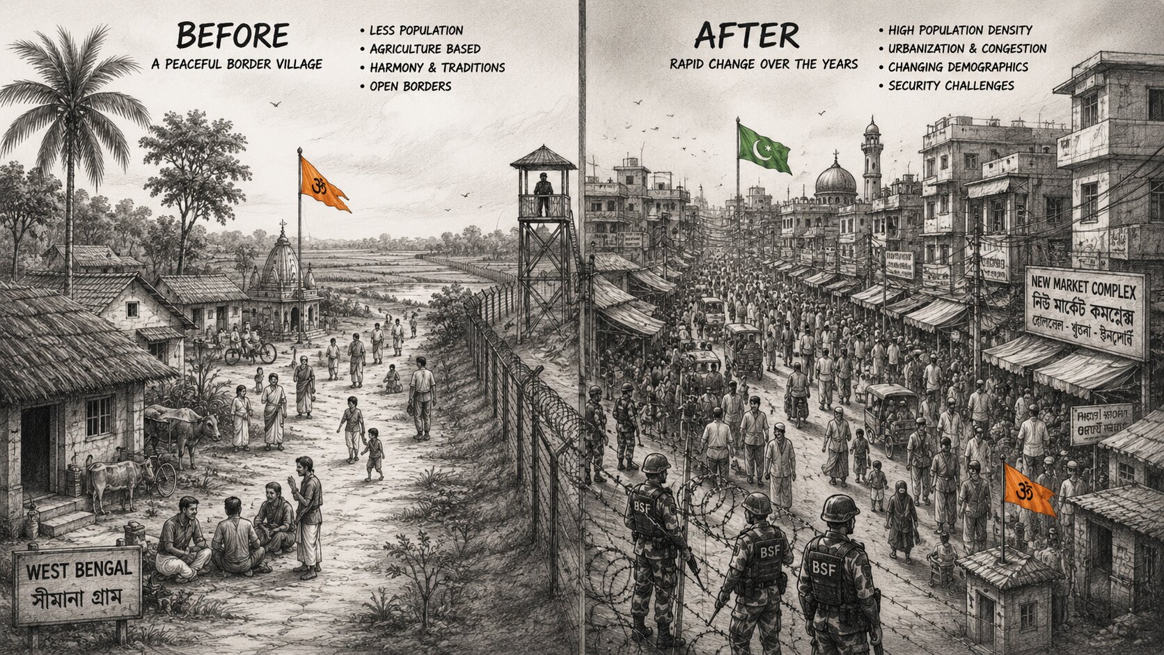 India Border Demography Changes