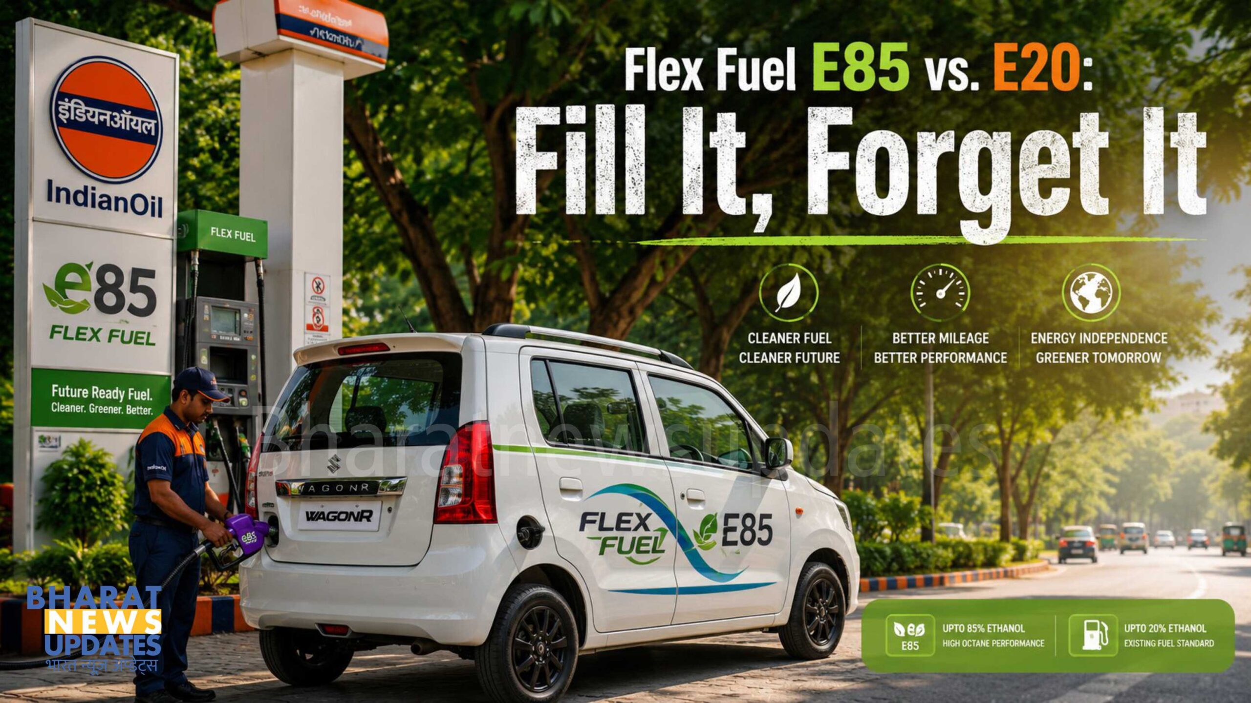 Bharatnewsupdates- E85 vs. E20 Flex Fuel India